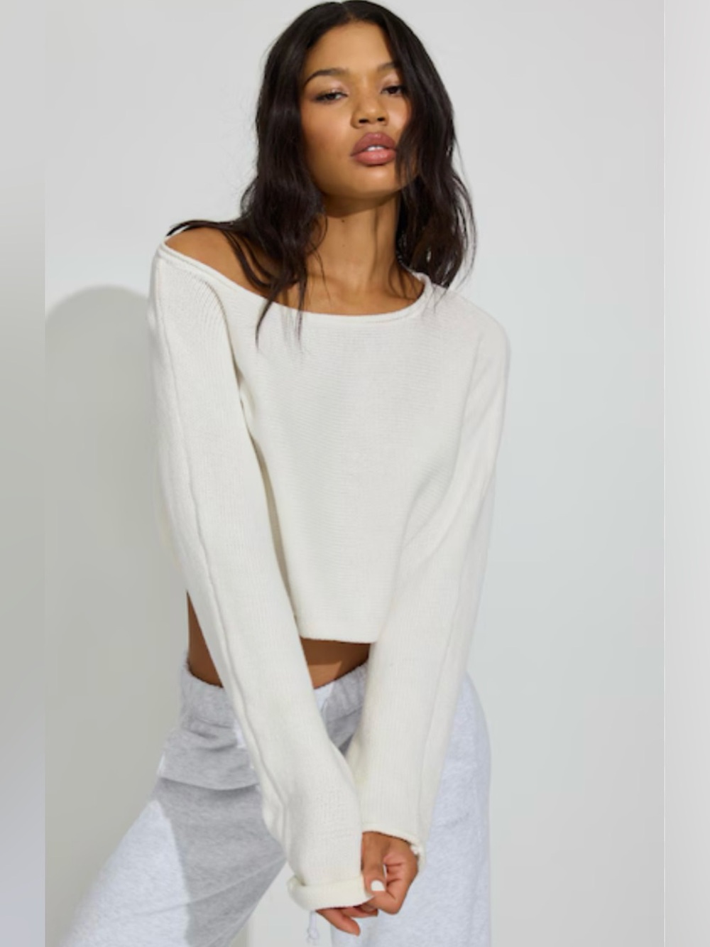 GARAGE Super soft loose crop sweater